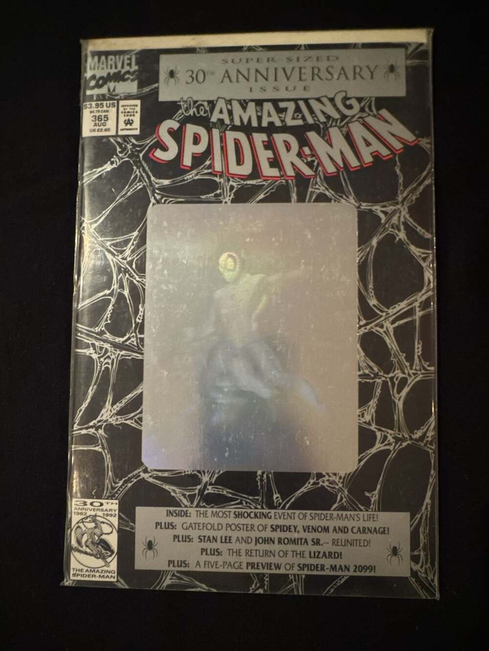 Marvel Comics The Amazing Spider-Man #365 30th Anniversary Hologram Cover